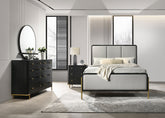 Orleans Furniture - Coaster - Arini 4-piece Eastern King Bedroom Set Black and Grey - 224331KE-S4